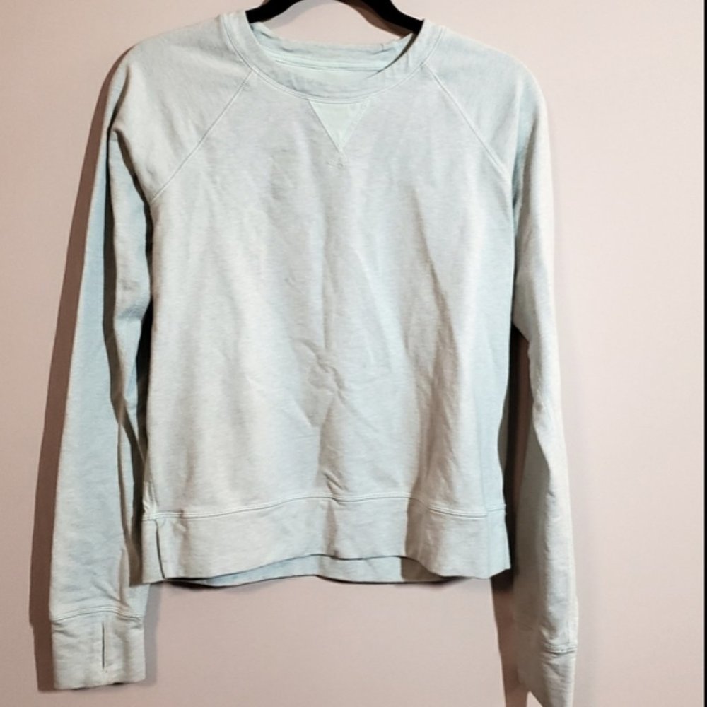 ❤️Lululemon Baby Blue Teal Crew Neck Sweatshirt 6